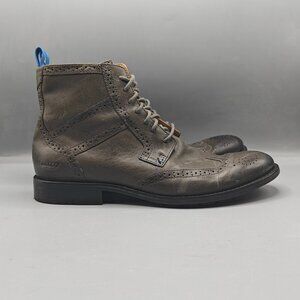 Sebago Dresden Wingtip Leather Green chestnut Boots B810534 Men's